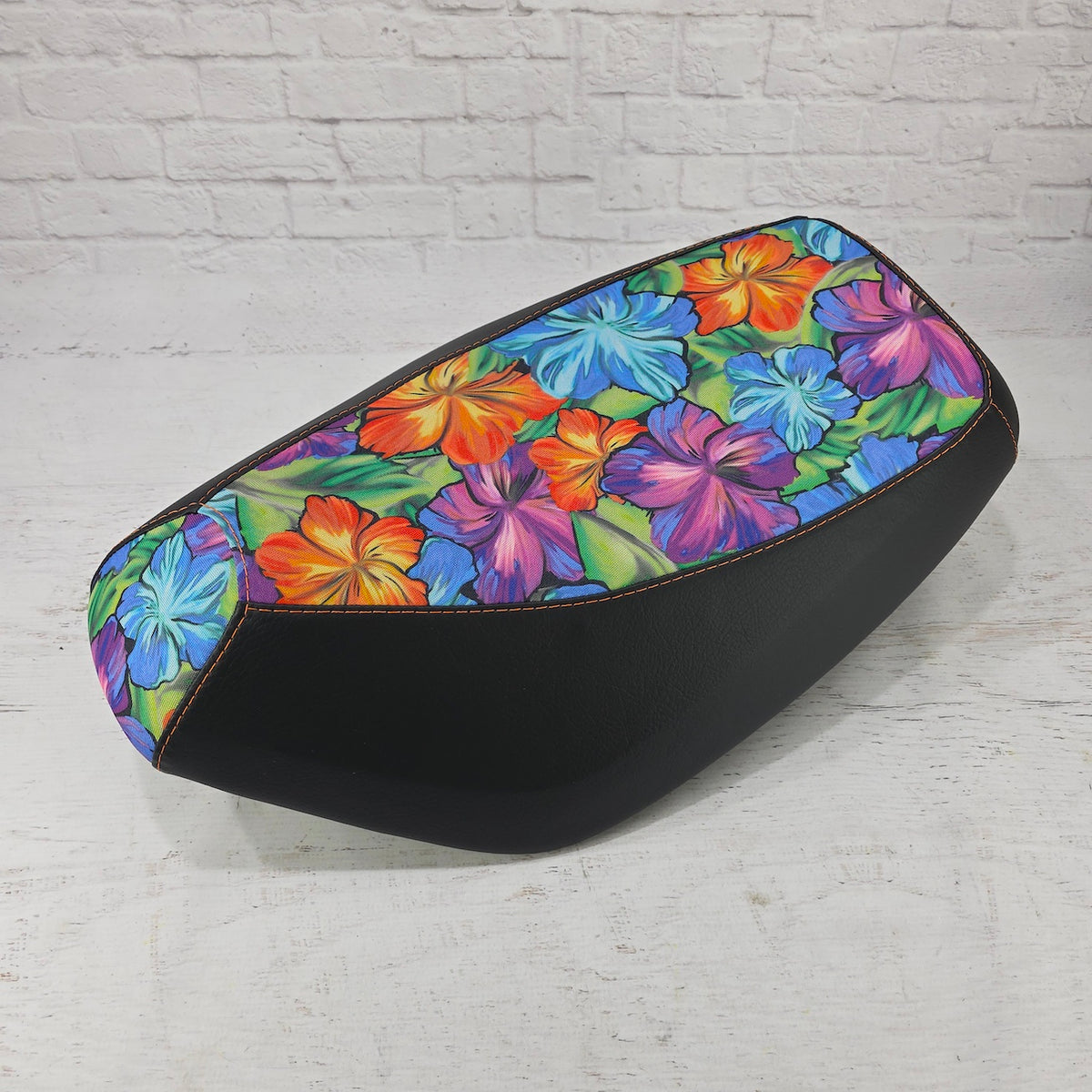 Honda Dio 1 & 2 Hawaiian Mahalo Flower Seat Cover, handmade Honda Dio seat cover by Cheeky Seats