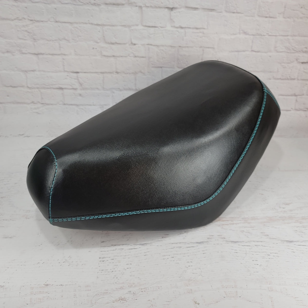 Honda Elite SA50 – Satin Black Seat Cover, handmade Honda Elite SA50 seat cover by Cheeky Seats, featured product view