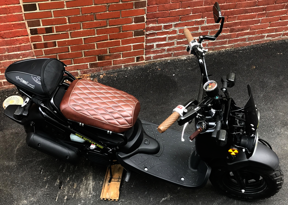Honda Ruckus Whiskey Brown diamond seat cover