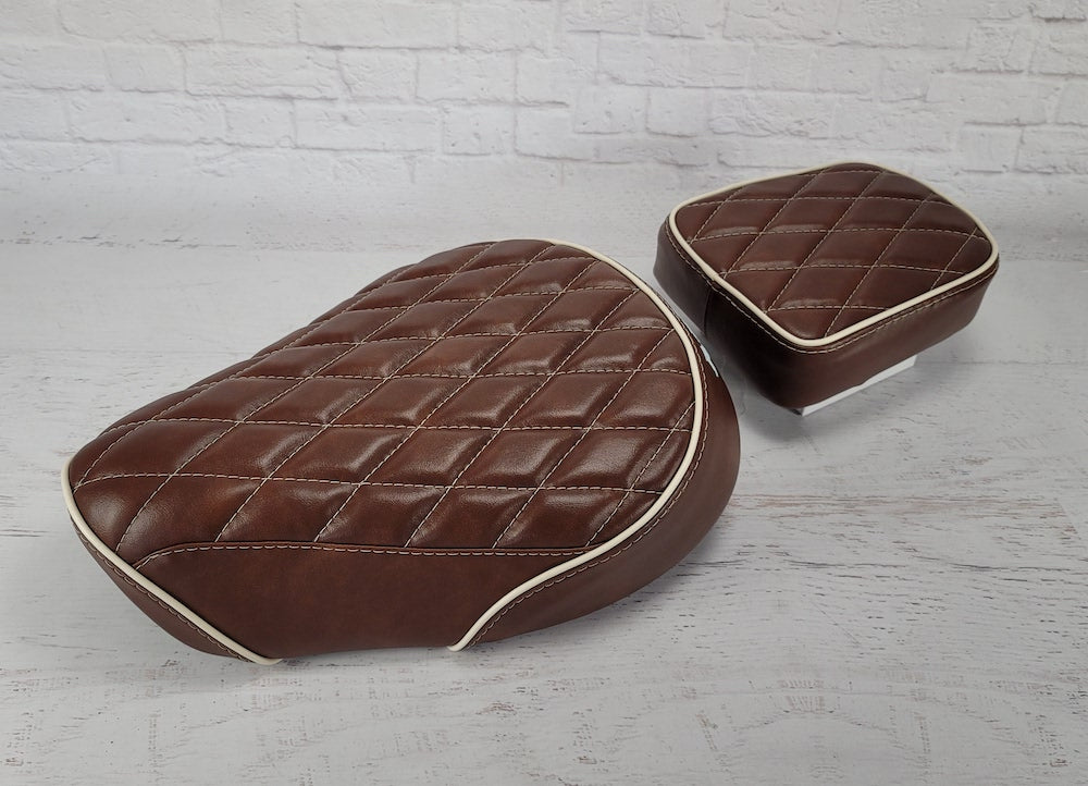 Honda Super Cub whiskey brown diamond seat cover set