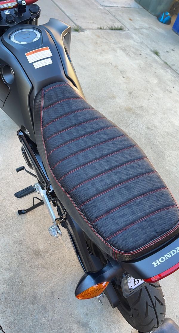 Honda Grom BRIDE Seat Cover, handmade Honda Grom seat cover by Cheeky Seats, product detail view 5