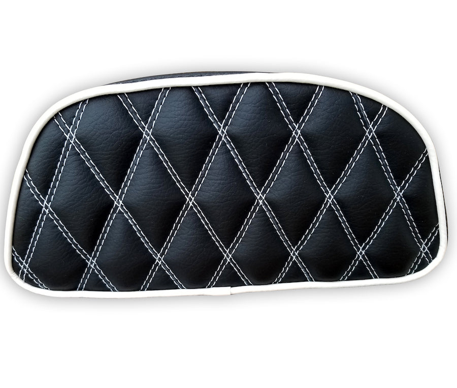 Vespa LXV black diamond backrest pad cover