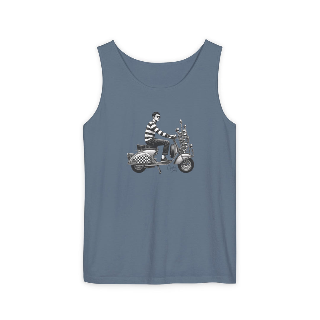 Unisex Tank Top Mod Scooterist, Scooter Gifts, Cheeky Seats