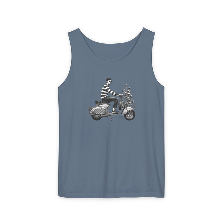 Unisex Tank Top Mod Scooterist, Scooter Gifts, Cheeky Seats