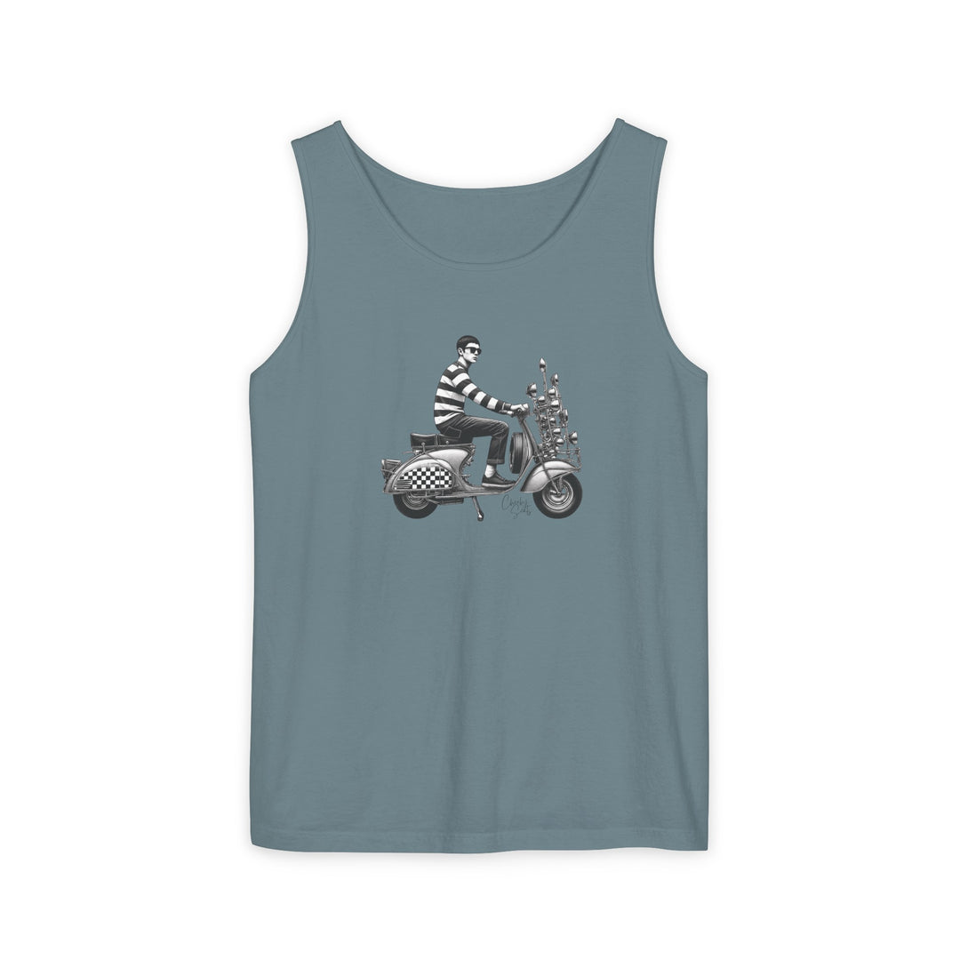 Unisex Tank Top Mod Scooterist, Scooter Gifts, Cheeky Seats