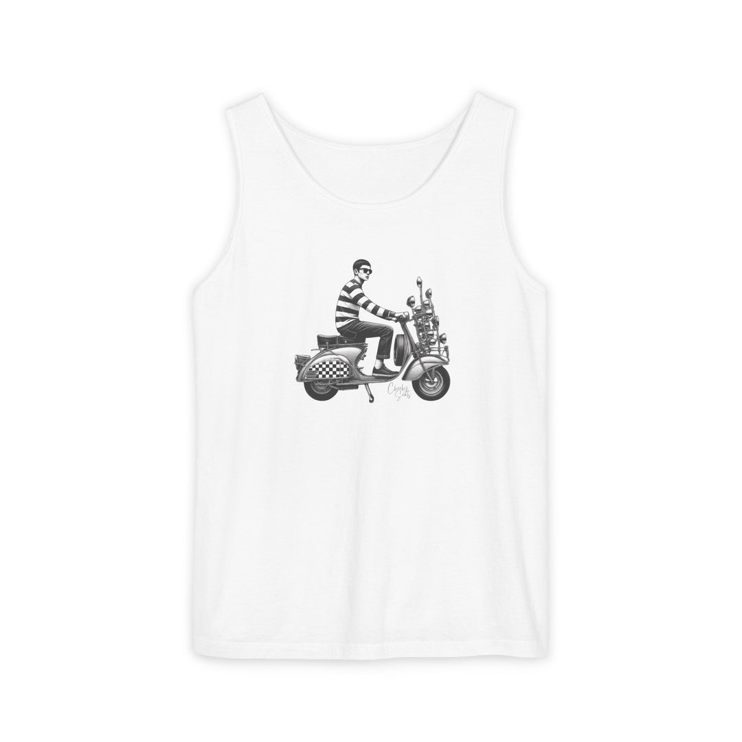 Unisex Tank Top Mod Scooterist, Scooter Gifts, Cheeky Seats