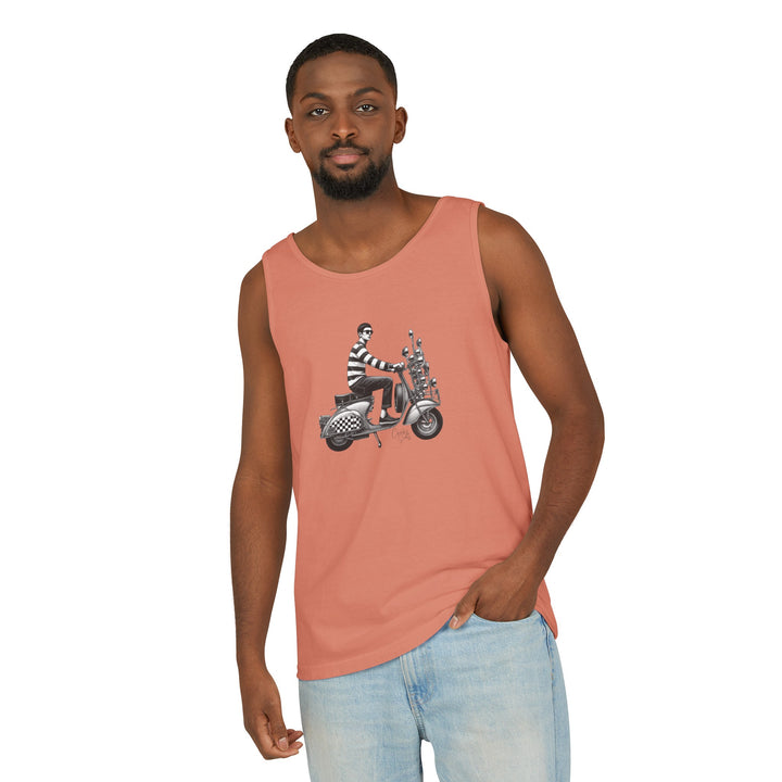 Unisex Tank Top Mod Scooterist, Scooter Gifts, Cheeky Seats