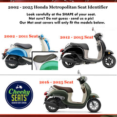READY TO SHIP! Honda Metropolitan Ecru Flowers Seat Cover