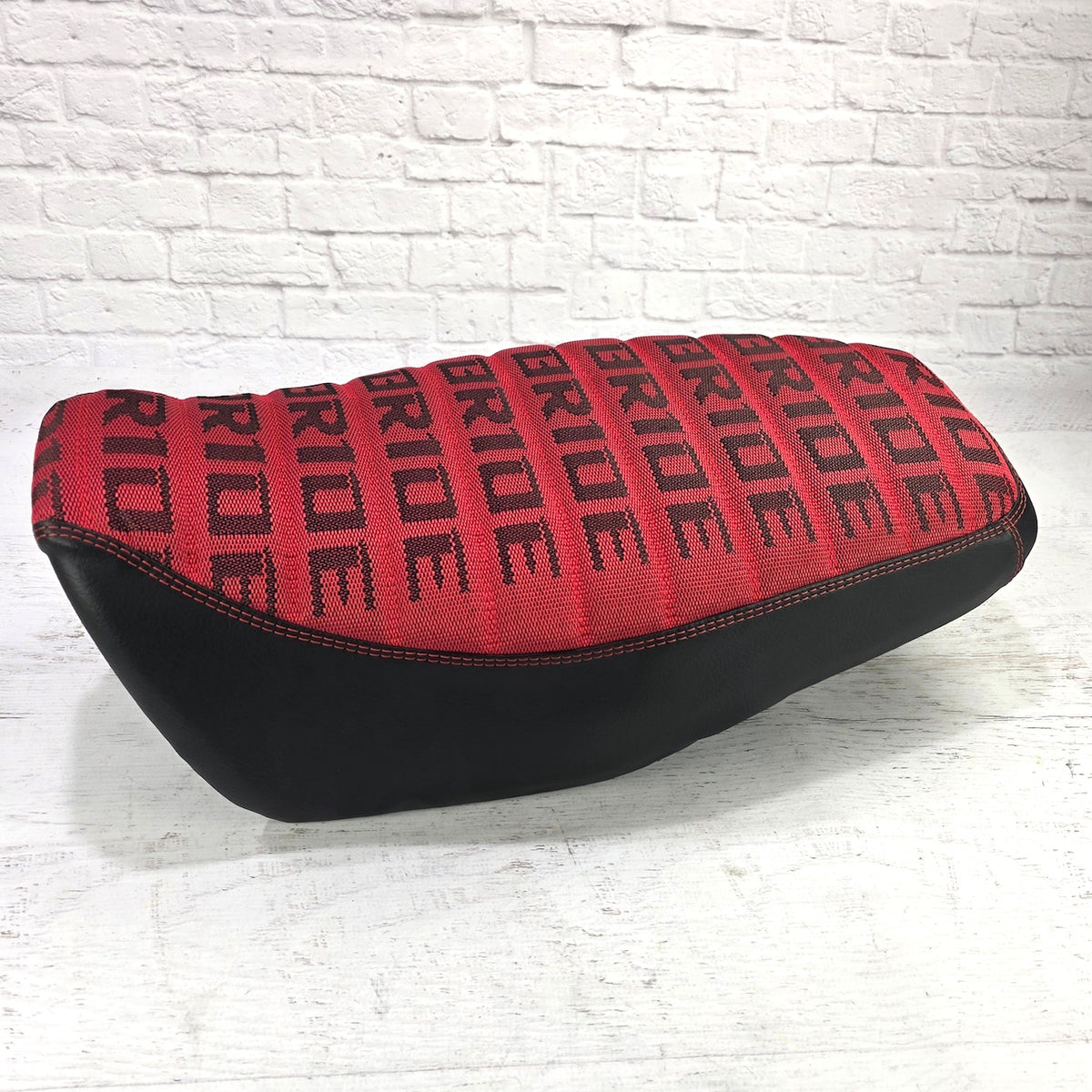 Honda Grom Red Bride Seat Cover 2022-2026, handmade Honda Grom seat cover by Cheeky Seats, product detail view 7