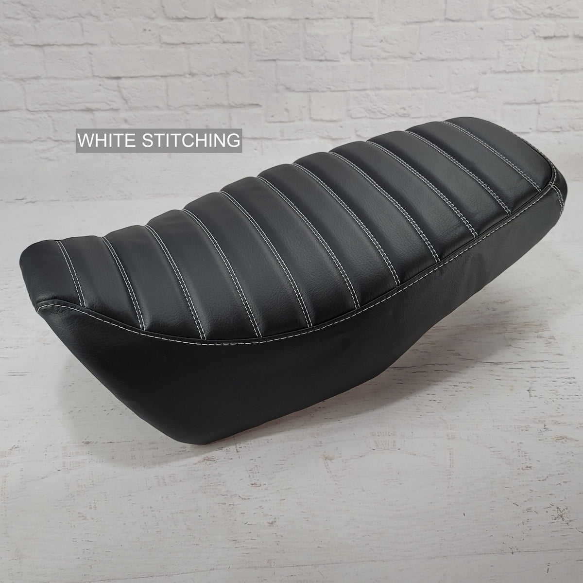 Ready to Ship! 2022-26 Honda Grom Tuck and Roll Seat Cover, handmade Honda Grom seat cover by Cheeky Seats, product detail view 6