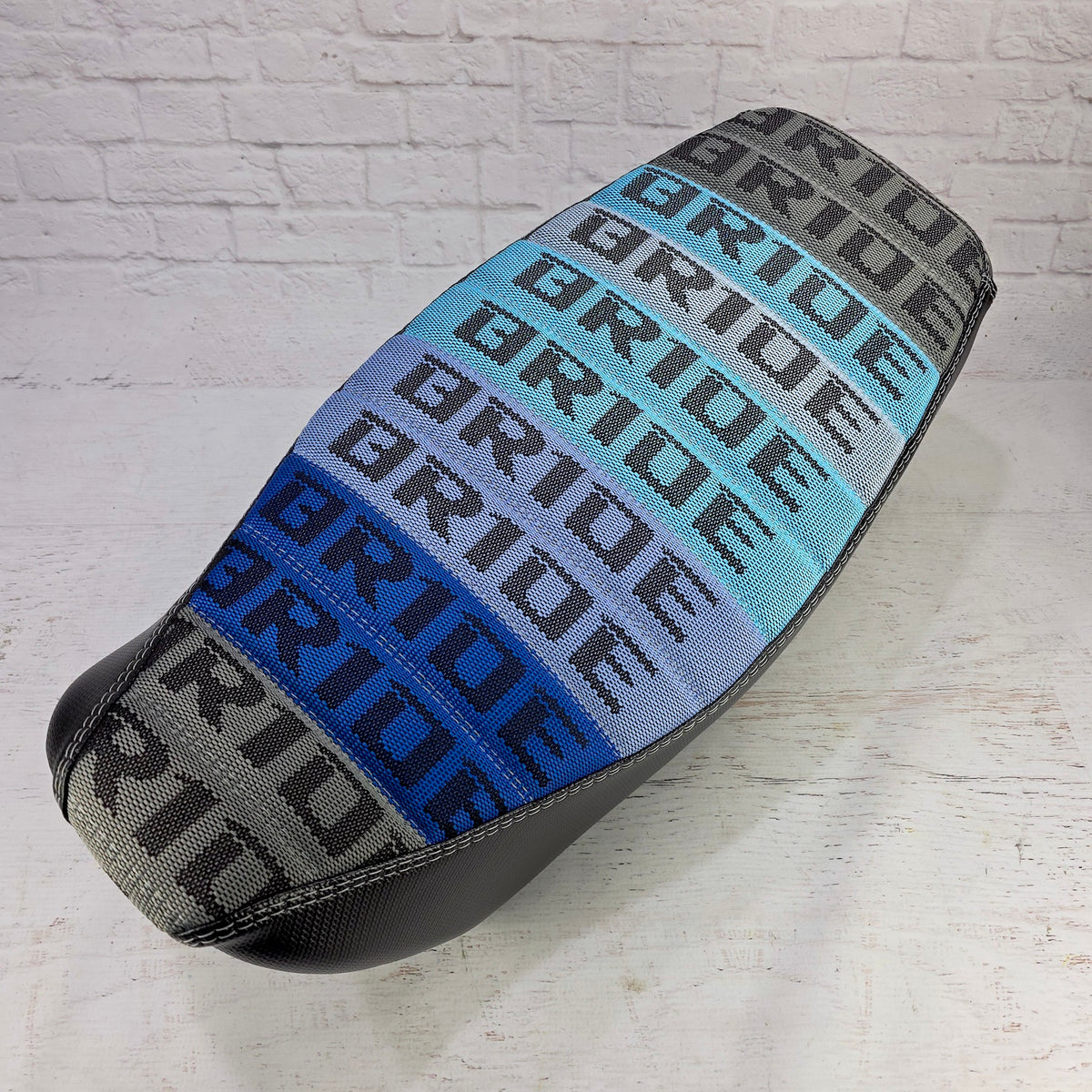 Honda Grom BLUE BRIDE 2022-2026 Seat Cover, handmade Honda Grom seat cover by Cheeky Seats, product detail view 4