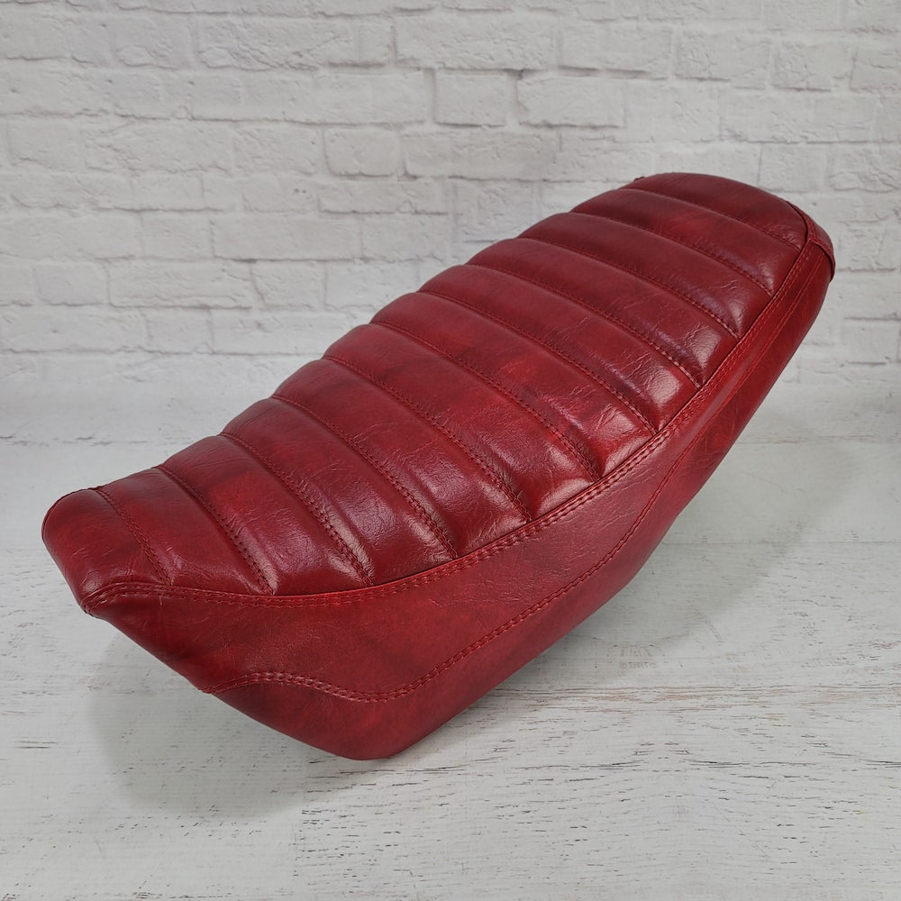 Honda Grom Oxblood Seat Cover, handmade Honda Grom seat cover by Cheeky Seats, featured product view