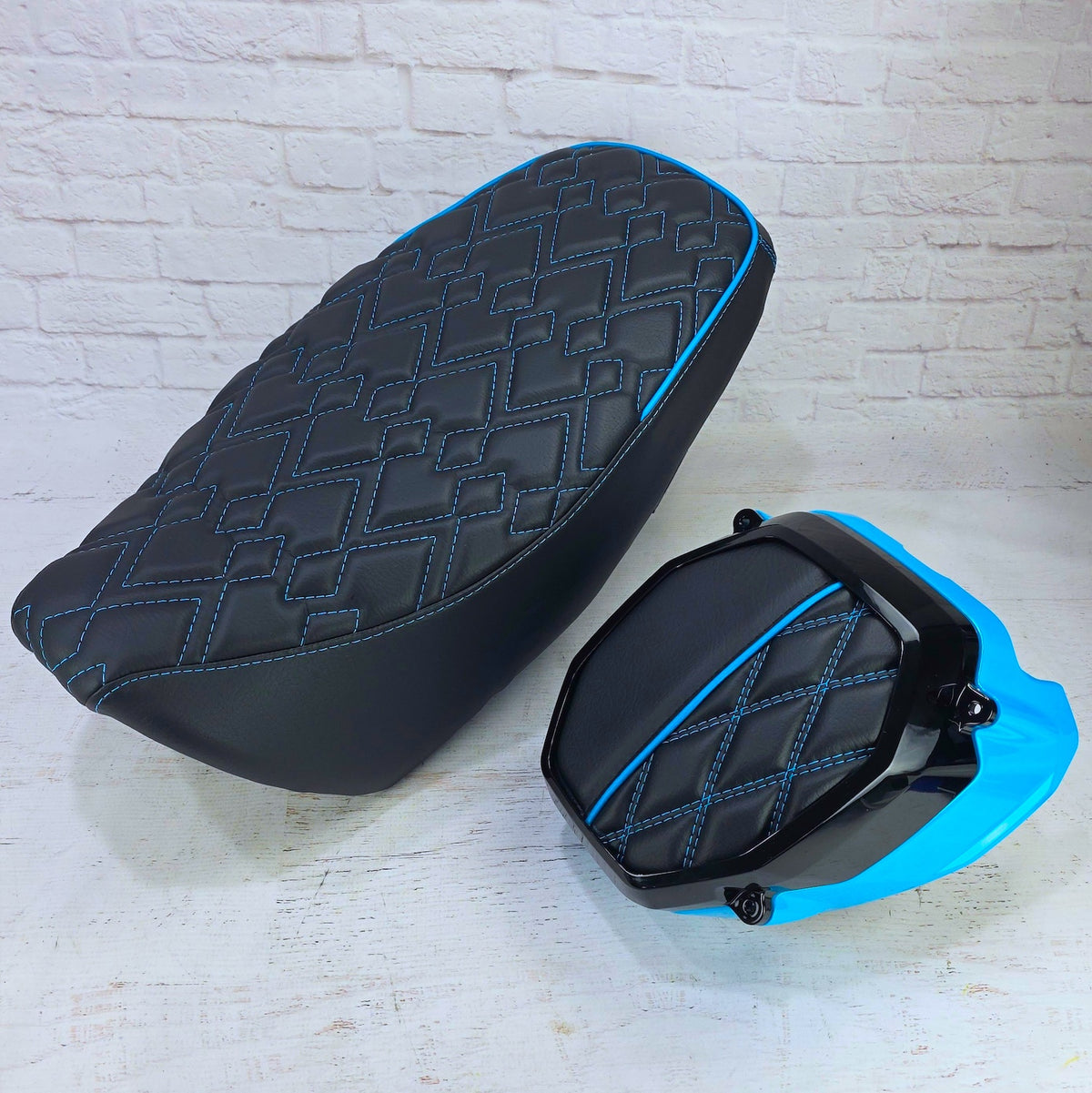 Honda Grom Diamond Wave Seat Cover, handmade Honda Grom seat cover by Cheeky Seats, featured product view