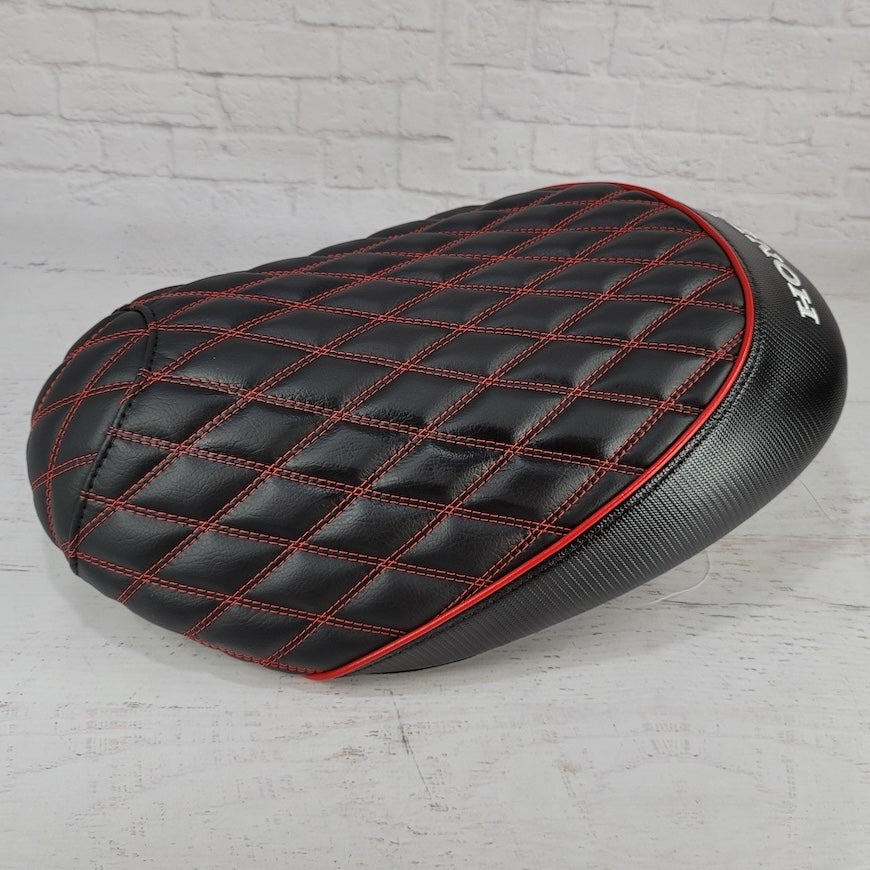 Honda Metropolitan Double Diamond Seat Cover Handmade, handmade Honda Metropolitan seat cover by Cheeky Seats, product detail view 4
