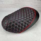 Honda Metropolitan Hexagon Honeycomb Seat Cover, handmade Honda Metropolitan seat cover by Cheeky Seats, featured product view