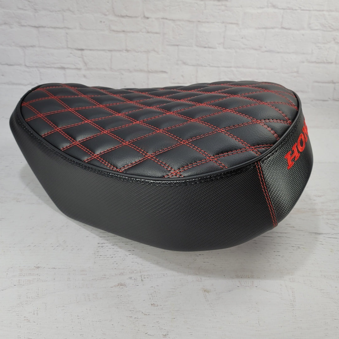 Honda Monkey Double Diamond Stitch with Piping Seat Cover Handmade