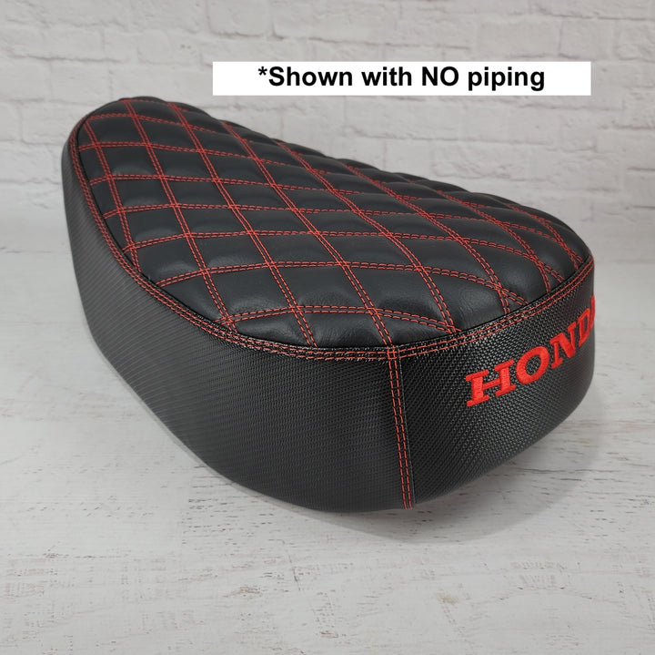 Honda Monkey Double Diamond Stitch with Piping Seat Cover Handmade