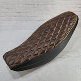 Honda Navi Tobacco Brown and black double-diamond seat cover