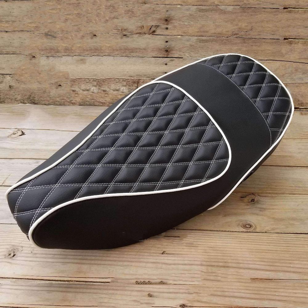 Vespa LX black diamond seat cover by Cheeky Seats