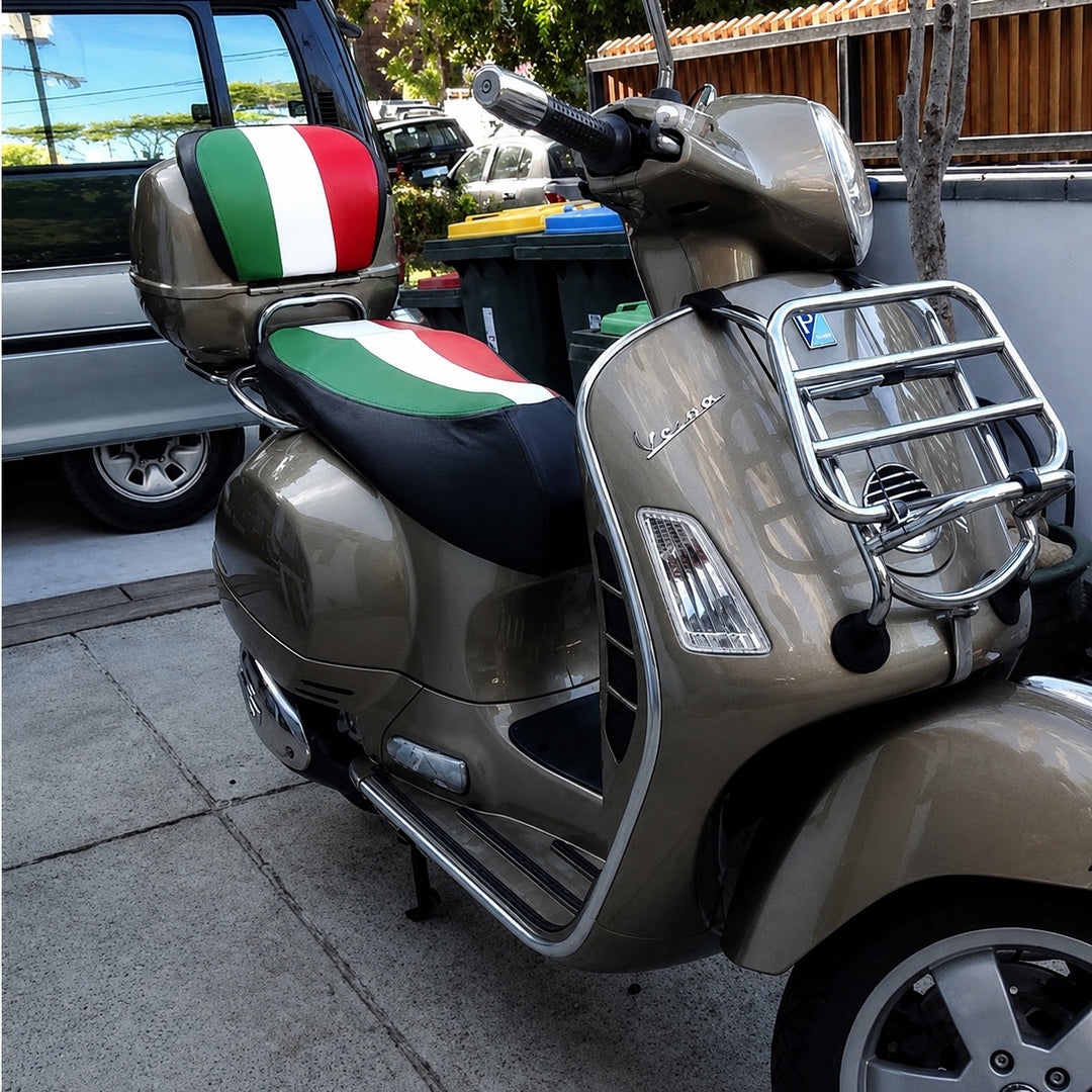 Vespa GTV Seat Cover Italian Flag