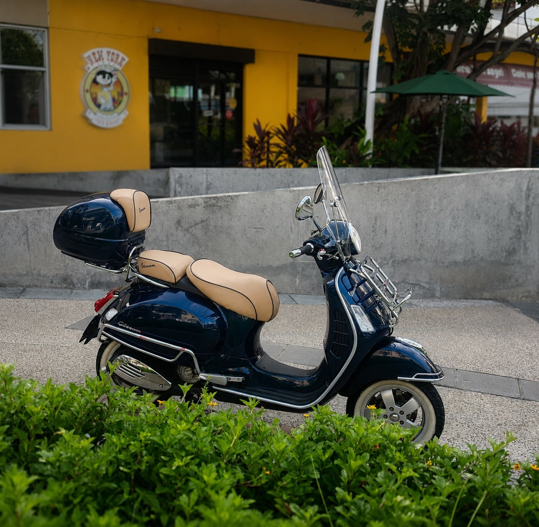 Vespa GTV Premium Matte Camel Tan Seat Cover