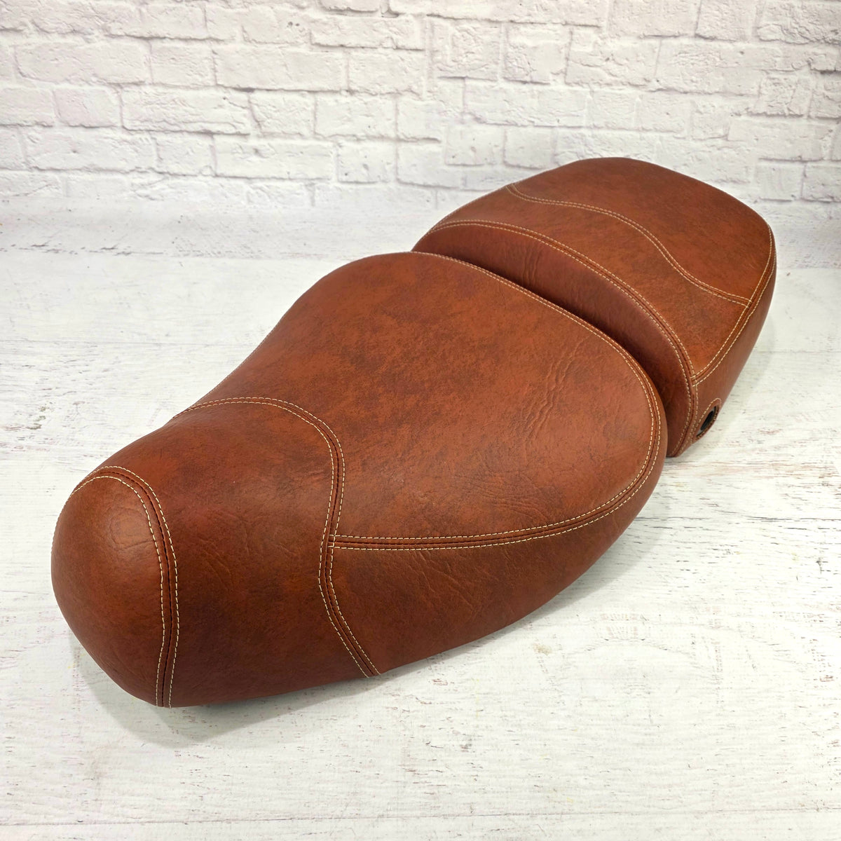 Vespa LXV Sedona earthy seat cover by Cheeky Seats