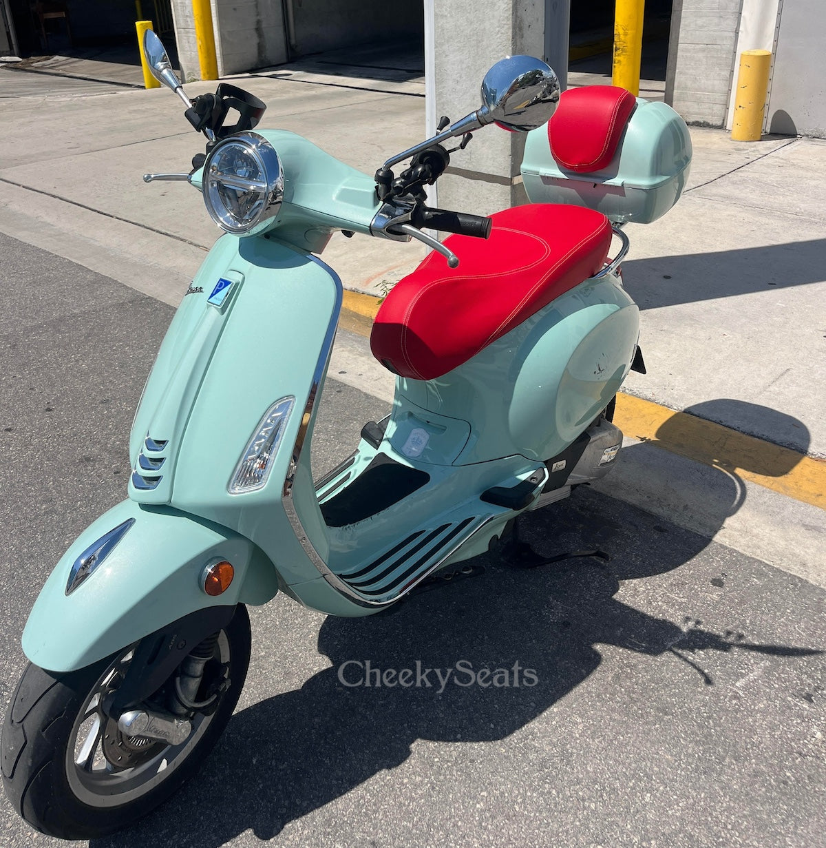 Vespa Primavera Sprint Seat Cover Matte Red by Cheeky Seats