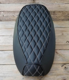 Yamaha Vino 125 Double Diamond Seat Cover with Piping, Handmade