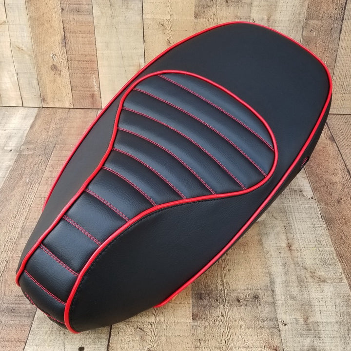 Vespa Sprint / Primavera Padded Black and Red Seat Cover