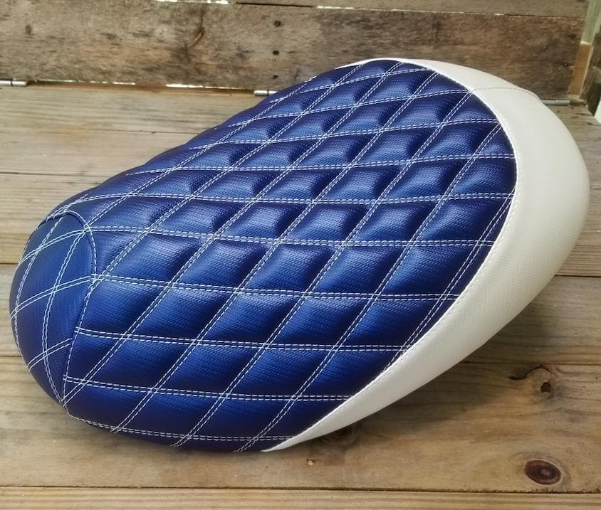 Honda Metropolitan Blue Diamond Seat Cover handmade