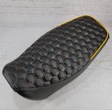 Honda Grom Hexagon Honeycomb Seat Cover, handmade Honda Grom seat cover by Cheeky Seats, product detail view 8