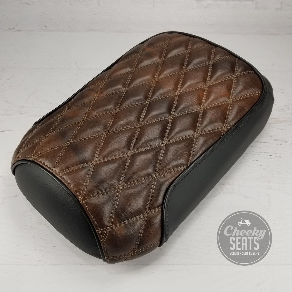 READY TO SHIP!  Honda Ruckus Seat Cover Tobacco Brown and Black