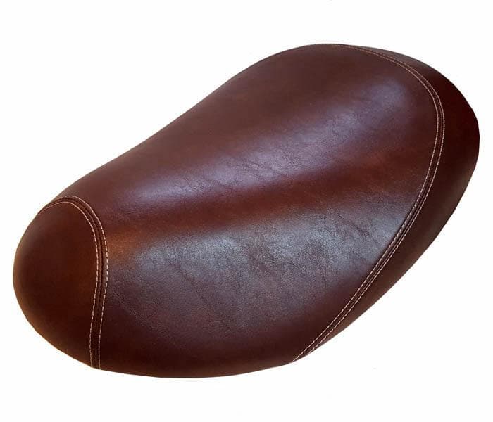 READY TO SHIP !  Honda Metropolitan CH50 NCW50 Distressed Whiskey Brown Seat Cover French Seams