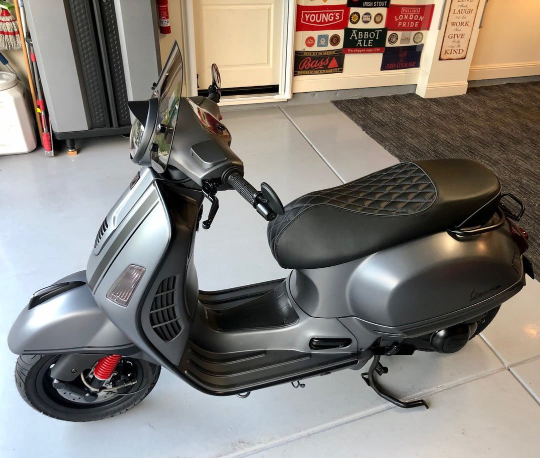 Vespa GTS 250 300 Black Diamond  Seat Cover