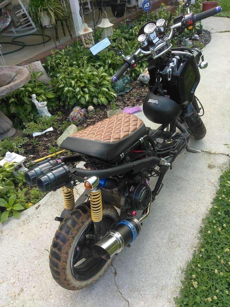 Honda Ruckus caramel diamond seat cover