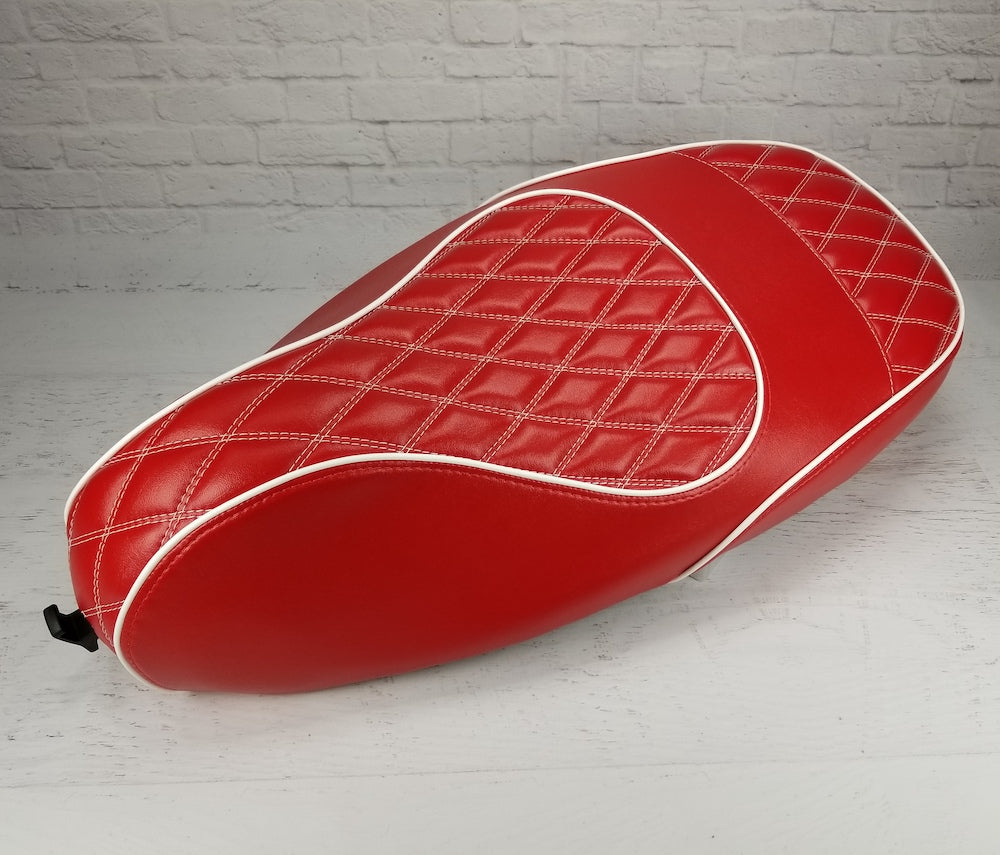 Vespa Sprint / Primavera RED Diamond Seat Cover by Cheeky Seats