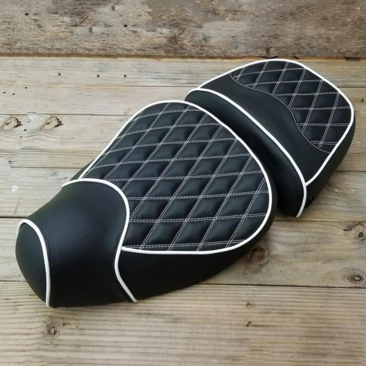 Vespa LXV Black Diamond Scooter Seat Cover Handmade