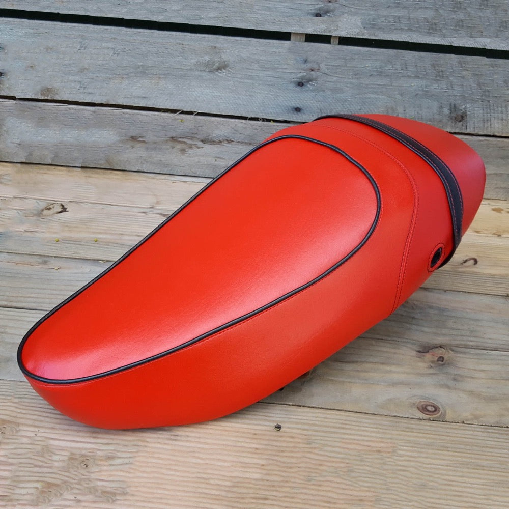 Vespa S 50 125 150 RED Seat Cover French Seams