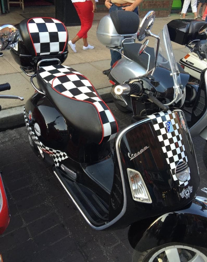 Vespa GTS 250 300 CHECKERS Seat Cover