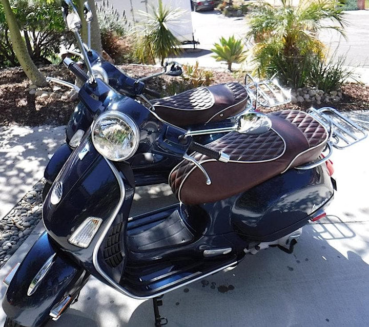 Vespa GTS Diamond Seat Cover Whiskey Brown