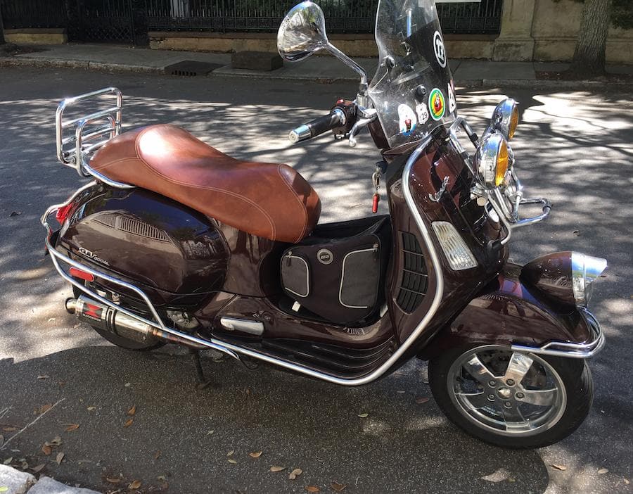 Vespa GTV Chestnut Brown Eurogel Saddle Seat Cover