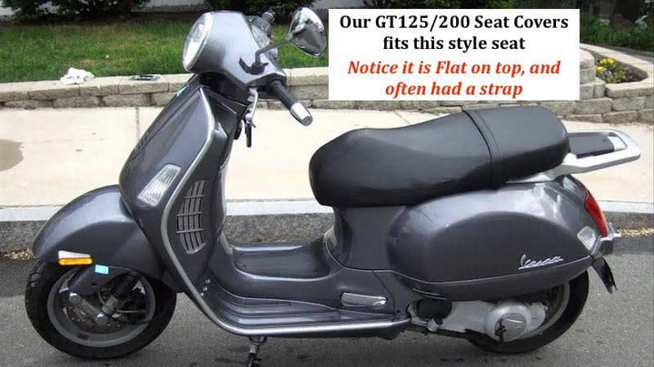 Vespa GT 125 200 Oxblood Seat Cover Extreme French Seams