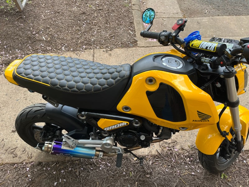 Honda Grom Seat Cover MSX125 Hexagon Honeycomb